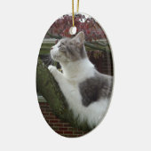 Cat Thoughts Keramisch Ornament (Links)