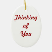 Cat Thoughts Keramisch Ornament (Achterkant)
