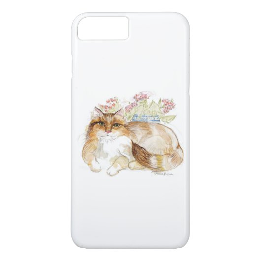 Cat Thoughts op een iPhone Case (Achterkant)