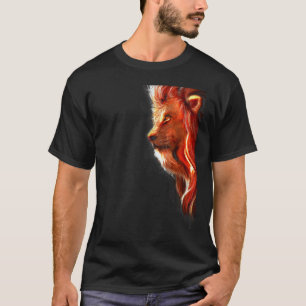 Cat Tiger Shadows Reflection Sterke diepe poppenti T-shirt