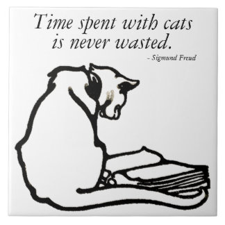 Cat Time Quote Tegeltje