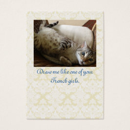 Cat Titanic Quote Brocade Gift Label Visitekaartje