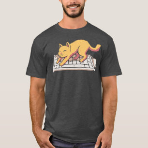 Cat toetsenbord Geen persoonlijke ruimte T-shirt