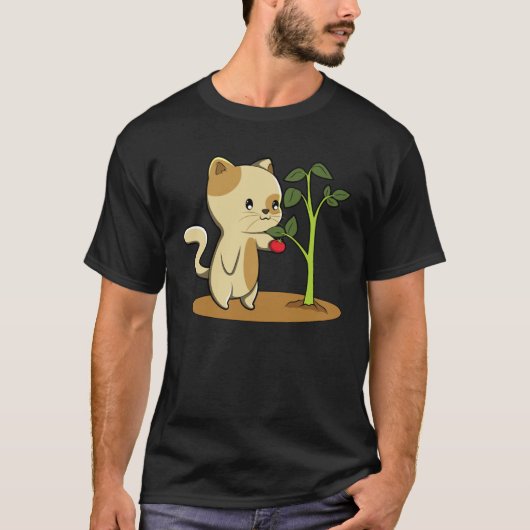 Cat tomato t-shirt (Voorkant)
