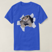 Cat Torn Cloth Kitten minkat T-shirt (Design voorkant)