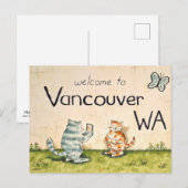 Cat Tourists in Vancouver WA Briefkaart (Voorkant / Achterkant)