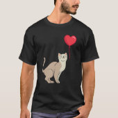 Cat toy Shirt Valentine's Day Heart Balloon For He (Voorkant)