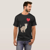 Cat toy Shirt Valentine's Day Heart Balloon For He (Voorkant volledig)