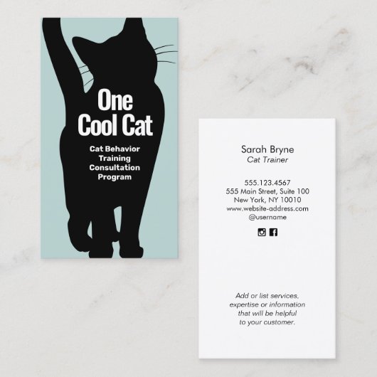 Cat Trainer Behaviorist Visitekaartje (Voorkant / Achterkant)