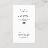 Cat Trainer Behaviorist Visitekaartje (Achterkant)