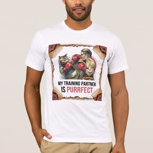 Cat Training Partner Classic T-shirt – Muay Thai (Voorkant)