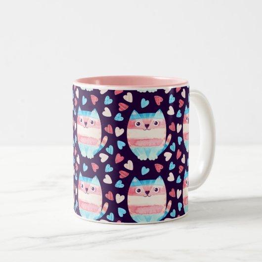 Cat Transgender Pride Mok (Voorkant rechts)