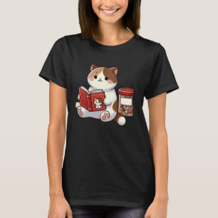 Cat Treats Lover Kitten Pet Book Reader Boekenwurm T-shirt