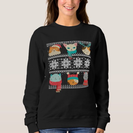 Cat Tree Ugly Sweater Christmas Matching (Voorkant)