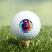 Cat Trippy Psychedelic Pop Art Golfballen (Insitu Shirt)