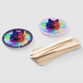 Cat Trippy Psychedelic Pop Art Handwaaier (Niet-gemonteerd)