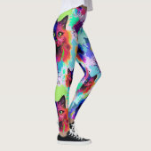 Cat Trippy Psychedelic Pop Art Leggings (Rechts)