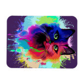 Cat Trippy Psychedelic Pop Art Magneet (Horizontaal)