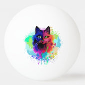 Cat Trippy Psychedelic Pop Art Pingpongbal (Voorkant)