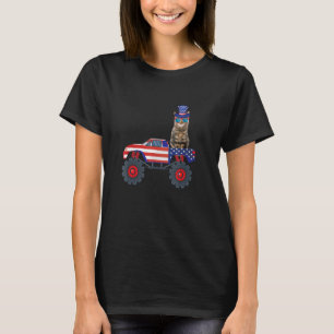 Cat Truck 4 juli Matching Familie USA Patriot T-shirt