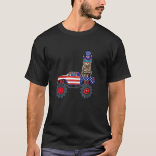 Cat Truck 4 juli Matching Familie USA Patriot T-shirt