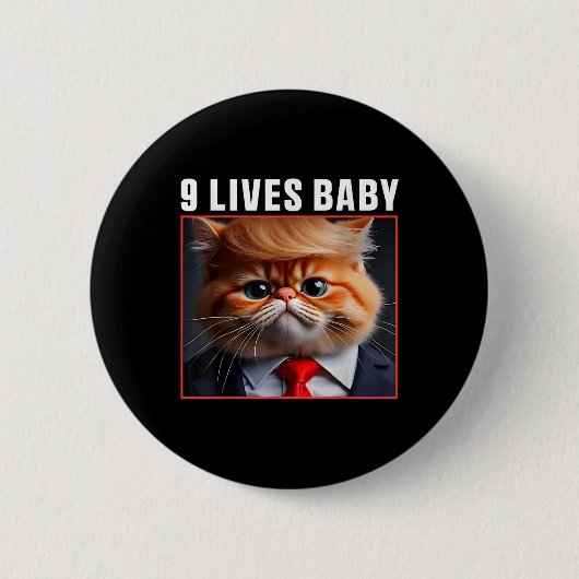 Cat Trump 9 leeft Baby _1 Ronde Button 5,7 Cm (Voorkant)