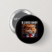 Cat Trump 9 leeft Baby _1 Ronde Button 5,7 Cm (Voorkant /achterkant)