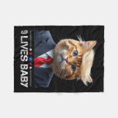 Cat Trump 9 leeft Baby _2 Fleece Deken (Voorkant (Horizontaal))