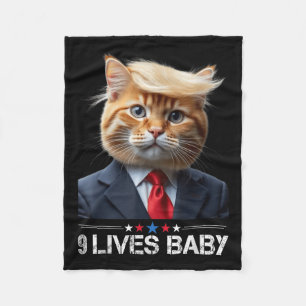 Cat Trump 9 leeft Baby _2 Fleece Deken