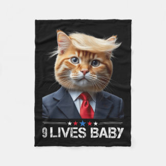 Cat Trump 9 leeft Baby _2 Fleece Deken