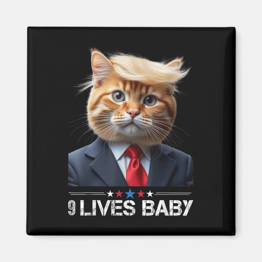 Cat Trump 9 leeft Baby _2 Magneet (Voorkant)