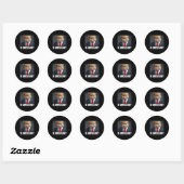 Cat Trump 9 leeft Baby _2 Ronde Sticker (Vel)