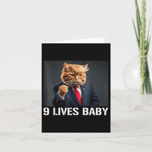 Cat Trump 9 leeft Baby Funny Cat met Trump Hair Kaart
