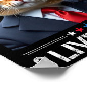 Cat Trump 9 Lives Ba1Funny Trump Meme Poster (Hoek)