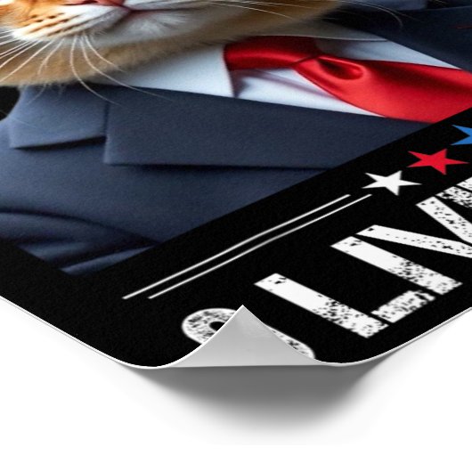 Cat Trump 9 Lives Ba1Funny Trump Meme Poster (Hoek)