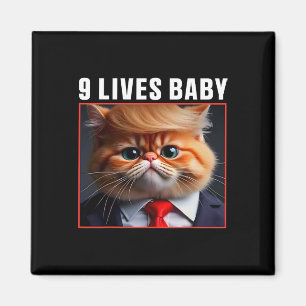 Cat Trump 9 Lives Baby Funny Vote voor Trump Cats  Magneet