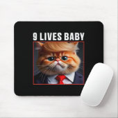 Cat Trump 9 Lives Baby Funny Vote voor Trump Cats Muismat (Met muis)