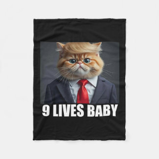 Cat Trump 9 Lives Baby Trump 2024 Winnaar Overwinn Fleece Deken
