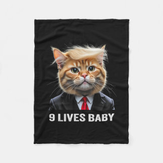 Cat Trump 9 Lives Baby Trump 2024 Winnaar Overwinn Fleece Deken