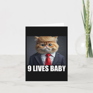 Cat Trump 9 Lives Baby Trump 2024 Winnaar Overwinn Kaart