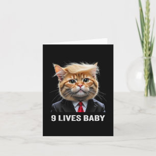 Cat Trump 9 Lives Baby Trump 2024 Winnaar Overwinn Kaart