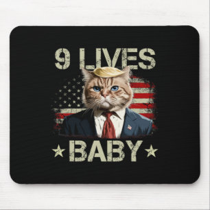 Cat Trump 9 Lives Baby Trump 2024 Winnaar Overwinn Muismat