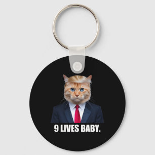 Cat Trump 9 Lives Baby Trump 2024 Winnaar Overwinn Sleutelhanger