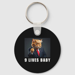 Cat Trump 9 Lives Baby Trump 2024 Winnaar Overwinn Sleutelhanger