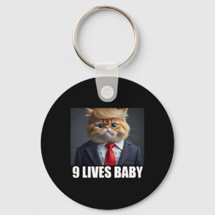 Cat Trump 9 Lives Baby Trump 2024 Winnaar Overwinn Sleutelhanger