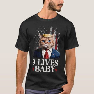 Cat Trump 9 Lives Baby Trump 2024 Winnaar Overwinn T-shirt