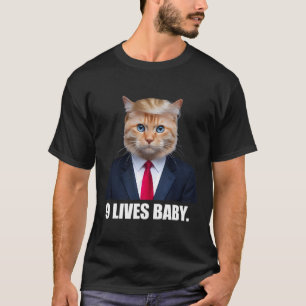 Cat Trump 9 Lives Baby Trump 2024 Winnaar Overwinn T-shirt