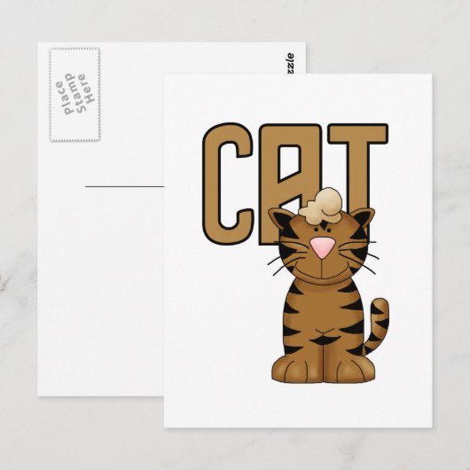 Cat Tshirts en Gifts Briefkaart (Voorkant / Achterkant)