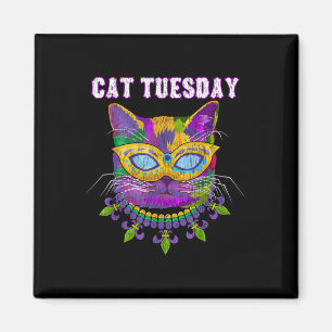 Cat Tuesday Funny Mardi Gras New Orleans Mannen vr Magneet