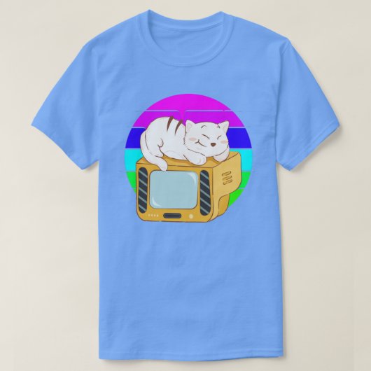 Cat Tv Sunset T-shirt (Design voorkant)